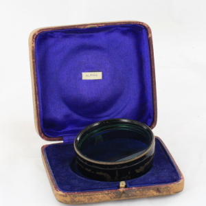 Vintage Ilford Green Colour Filter Lens (Alpha) in Original Faux Leather Case